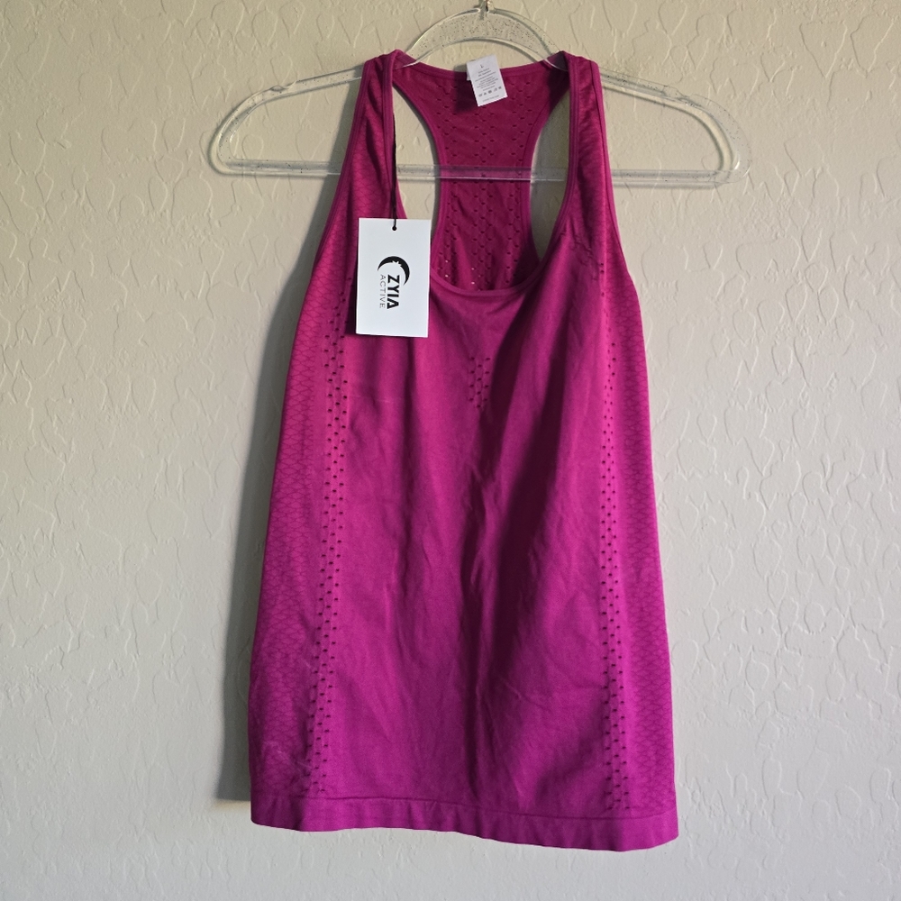 Zyia Fuchsia Seamless Tank Large New - Picture 3 of 11